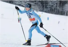  ?? FOTO: WERNER HEPP ?? Auf dem Weg zum Sieg: Julian Günthner.