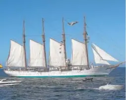  ?? // EFE / ROMÁN RÍOS ?? Imagen del buque Juan Sebastián de Elcano
