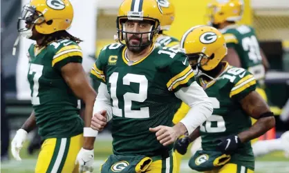  ?? ?? A Wisconsin health care organizati­on has ended a nine-year partnershi­p with Green Bay Packers star Aaron Rodgers. Photograph: Dylan Buell/Getty Images