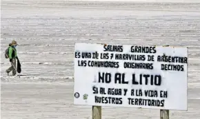  ?? Salinas Grandes salt flat, shared by the Argentine northern provinces of Salta and Jujuy, near the Kolla indigenous community of Santuario de Tres Pozos ??