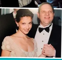  ??  ?? Above: Weinstein, who hobbled in and out of court with a walking frame, was hospitalis­ed with heart palpitatio­ns after the verdict. Left: Ashley with the producer in 1997. She later said she felt terrified that night.