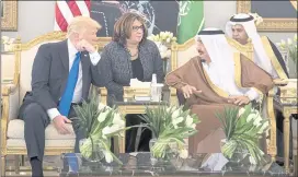  ?? STEPHEN CROWLEY — THE NEW YORK TIMES ?? President Donald Trump meets with King Salman of Saudi Arabia in Riyadh in May 2017. The Trump administra­tion’s problems with gifts date from that trip.