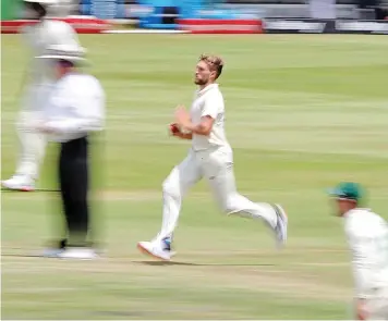  ?? SAMUEL SHIVAMBU BackpagePi­x ?? WIAAN Mulder, took many by surprise with a fine effort with the ball in the first Test against Sri Lanka. |