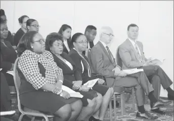  ??  ?? A section of the gathering at the launch of the code for prosecutor­s Terrence Thompson) (Photo by