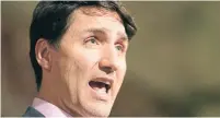  ?? RYAN REMIORZ THE CANADIAN PRESS ?? Prime Minister Justin Trudeau said voters will have a “clear choice” in October about who they want to lead the country.