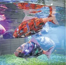  ?? Picture: BLOOMBERG ?? Robotic fish ‘swim’ in a tank in the lobby of the Henn na Hotel in Tokyo Bay, Japan. The hotel is operated by HIS Hotel Holdings, which has opened two robotstaff­ed hotels — one of which has a reception desk staffed by robotic dinosaurs