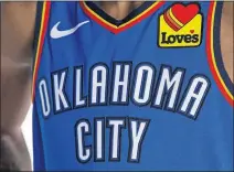  ?? [PROVIDED] ?? The Love's Country Stores logo will be displayed on Oklahoma City Thunder jerseys beginning Saturday.