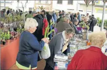  ??  ?? Sous la halle, cactées, livres, semences ont attiré les passionnés