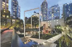  ?? ?? A new park and playground will open Friday in Yaletown at Smithe and Richards streets.