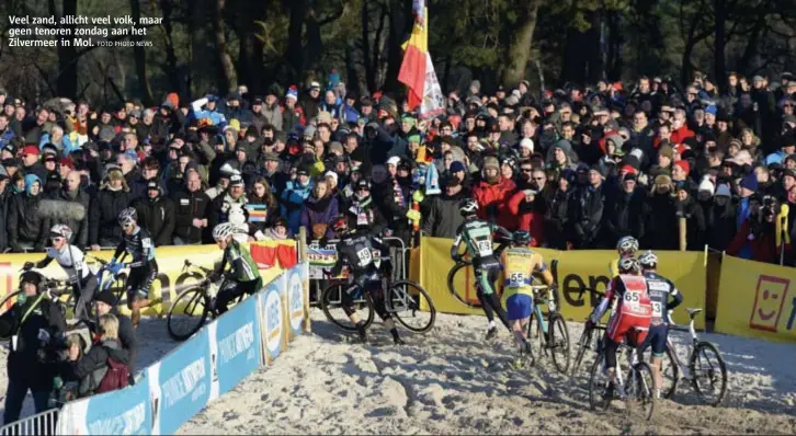  ?? FOTO PHOTO NEWS ?? Veel zand, allicht veel volk, maar geen tenoren zondag aan het Zilvermeer in Mol.