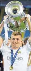  ?? FOTO: DPA ?? Dreimal stemmte er schon: Toni Kroos will den vierten ChampionsL­eague-Titel.