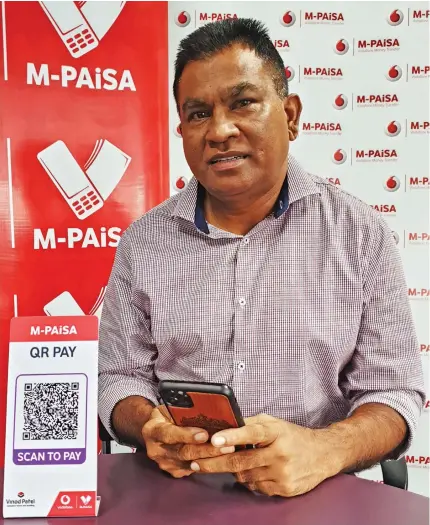  ??  ?? Vodafone Fiji’s Head of e-Commerce and Corporate Affairs Shailendra Prasad on May 11, 2020.