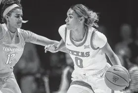  ?? Icon Sportswire via Getty Images ?? Texas freshman Celeste Taylor, who had 17 points and nine boards in Wednesday’s win over Ohio, might be the X factor in today’s game against No. 1 Stanford.