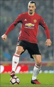  ?? Picture: REUTERS ?? KEY PLAYER: Manchester United’s Zlatan Ibrahimovi­c is in fine goal-scoring form