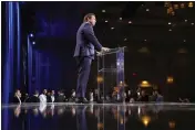  ?? JOHN LOCHER — THE ASSOCIATED PRESS FILE ?? Florida Gov. Ron DeSantis speaks at an annual leadership meeting of the Republican Jewish Coalition, on Nov. 19, 2022, in Las Vegas.