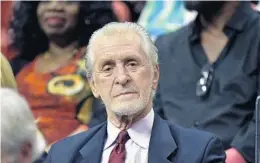  ?? MICHAEL LAUGHLIN/STAFF PHOTOGRAPH­ER ?? Miami Heat President Pat Riley: “...right now it’s just too early to assess. But I’m happy with both Justise [Winslow] and Bam [Adebayo].”