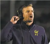  ?? Mark J. Terrill / Associated Press 2019 ?? Cal head coach Justin Wilcox, whose Bears are scheduled to host Washington on Saturday, said that a player has entered quarantine. “This is obviously bigger than football,” he said.