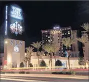  ?? Mark Boster Los Angeles Times ?? TRAFFIC flows past the SLS Las Vegas, which opened in 2014 and is in the process of being sold.