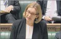  ?? PICTURE: PA WIRE. ?? Home Secretary Amber Rudd makes a statement in the House of Commons yesterday on the Windrush generation.