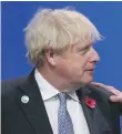  ?? ?? British Prime Minister Boris Johnson at the Cop26 summit