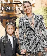  ?? CHRIS PIZZELLO/INVISION ?? Beyonce and daughter Blue Ivy Carter attended the premiere of “The Lion King” last summer.