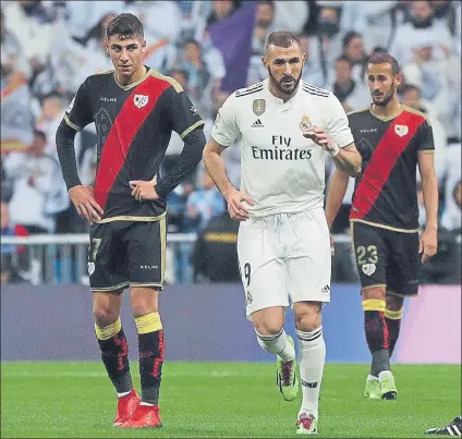  ??  ?? marcó el gol que le dio la victoria a un Madrid que acabó pidiendo la hora ante el Rayo Vallecano en el Bernabéu