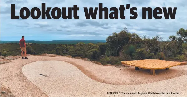  ??  ?? ACCESSIBLE: The view over Anglesea Heath from the new lookout.