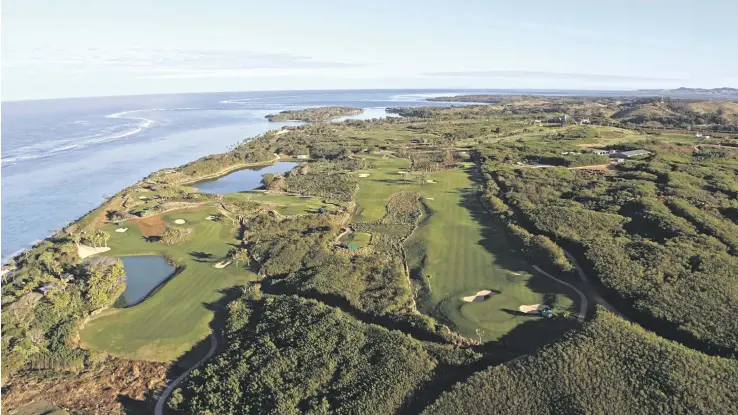  ?? Photo: Fiji Internatio­nal ?? Aeriel view of Natadola Bay Championsh­ip Golf Course.