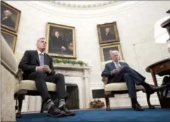  ?? ?? US President Joe Biden with House Speaker Kevin McCarthy.