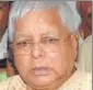  ??  ?? RJD chief Lalu Prasad