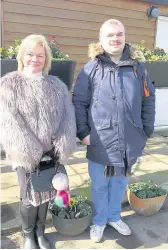  ??  ?? Gardening lover Julie Bye with her son Dean Bye