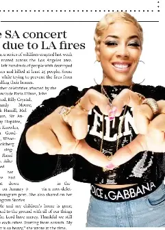 Keyshia Cole e SA concert cancelled again due to LA fires - PressReader