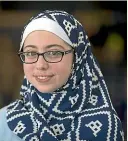  ??  ?? Ayah Kayed, 14, helps shed light on the diversity of cultures within the Muslim faith.