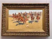  ?? ?? Frederic Remington’s On the Southern Plains on the wall at the Met in New York City.