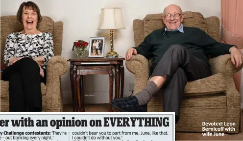  ??  ?? Devoted: Leon Bernicoff with wife June