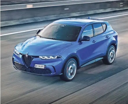  ?? ALFA ROMEO PROVIDED BY ?? The Dodge Hornet is expected to share an architectu­re with the Alfa Romeo Tonale compact SUV, shown here.