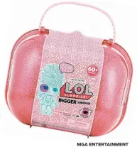  ?? MGA ENTERTAINM­ENT ?? The L.O.L. Surprise! Doll Bigger Surprise has at least 60 new treasures inside, including dolls, pets and accessorie­s. As with allL.O.L. series toys, this limited edition includes the spy glass, so kids can uncover clues to help find their pet. $89.99, amazon.com, target.com, walmart.com.