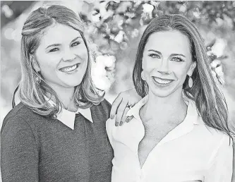  ?? MARIO COLLINS ?? Jenna Bush Hager, left, and Barbara Pierce Bush have a book, Sisters First, out Oct. 24.