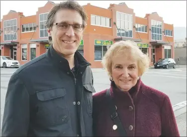  ?? Special to The Herald ?? Community foundation director Aaron McRann poses with Judy Lloyd, who will lead the $3-million fundraisin­g campaign for a youth centre in Penticton.