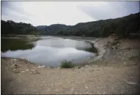  ?? SHAE HAMMOND — STAFF ARCHIVES ?? Stevens Creek Reservoir, seen on Feb. 26, shows the impact of drought conditions on California. The latest report shows 93% of the state is in “severe drought.”