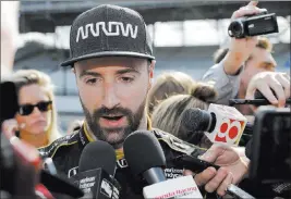  ?? Darron Cummings ?? The Associated Press James Hinchcliff­e after his Indy 500 qualifying time failed to hold up: “This track … has done worse to me … and we came back swinging, so we’ll be fine.”