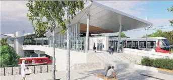  ??  ?? A rendering of Bayview station, which will be a stop for both the Trillium Line and the Confederat­ion Line LRT.