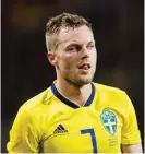  ??  ?? TILLBKA I LANDSLAGET. Sebastian Larsson under träningsla­ndskampen mellan Sverige och Chile