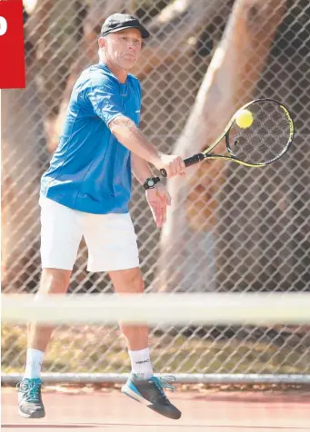  ??  ?? Newcomb’s David Kos in action against St Mary’s on Saturday. Picture: DAVID SMITH