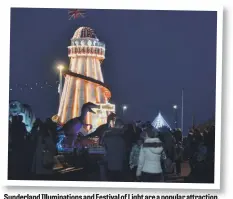  ??  ?? Sunderland Illuminati­ons and Festival of Light are a popular attraction.