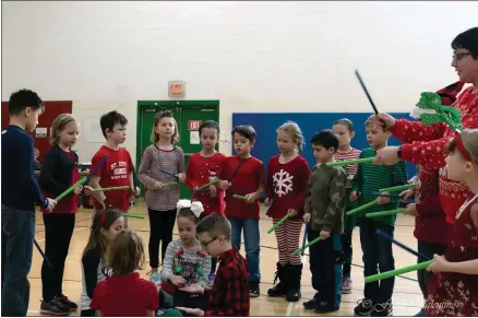  ?? PHOTO BY FRANK VALENTINO ?? Students take part in a recent Christmas concert at the Oneida Family YMCA.