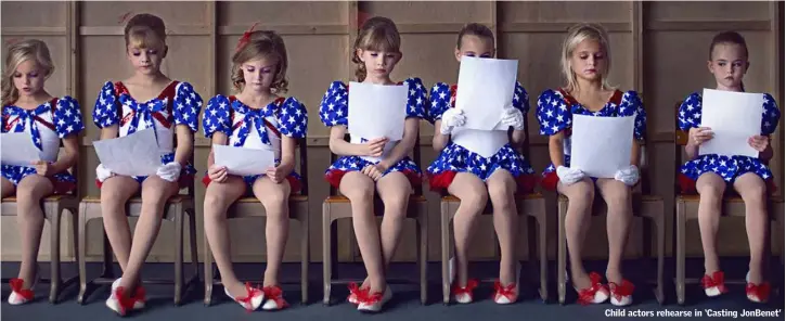  ??  ?? Child actors rehearse in ‘Casting JonBenet’