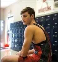  ?? NWA Democrat-Gazette/CHARLIE KAIJO ?? Rogers Heritage senior Chance McCrary will try to win his second straight state wrestling title this weekend.