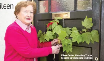  ??  ?? Eileen Cotter, Cloonbeg,Tralee , keeping up with an old tradition