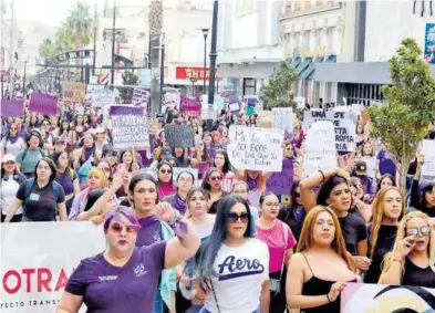  ?? ARCHIVO GERARDO AGUIRRE ?? Niñas y adultas salen a la calle a exigir sus derechos y un alto a la violencia